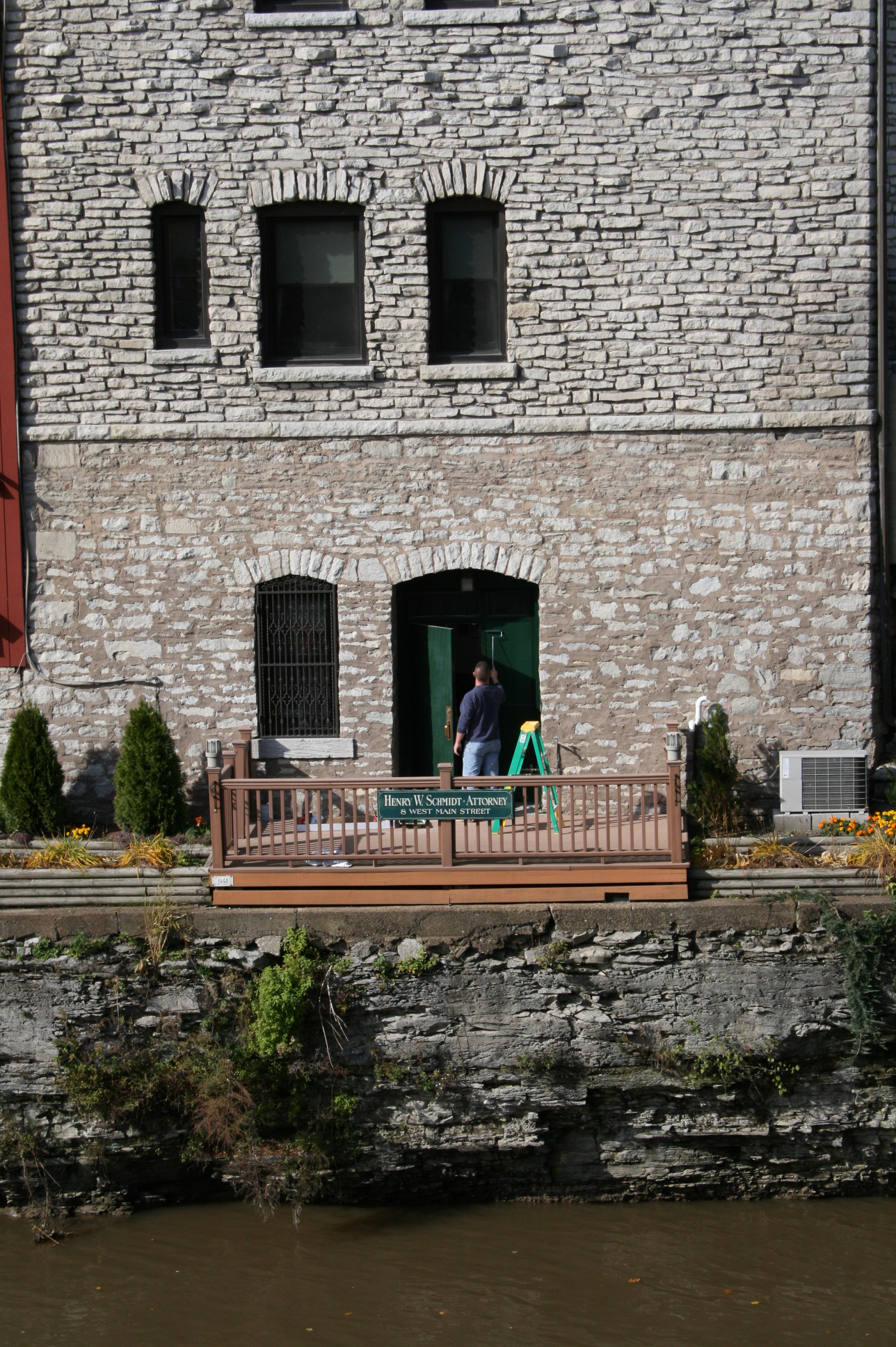 Erie Canal Locks and Downtown Lockport NY